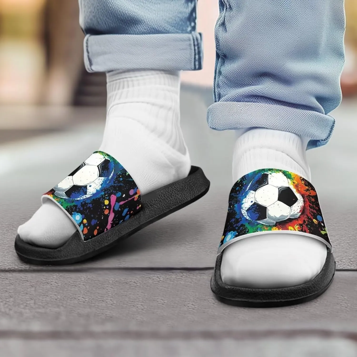Girls Boys Slide Sandals Kids Summer Comfortable Slippers Slip On for Outdoor Beach Pool Shower Fit Little Big Kids