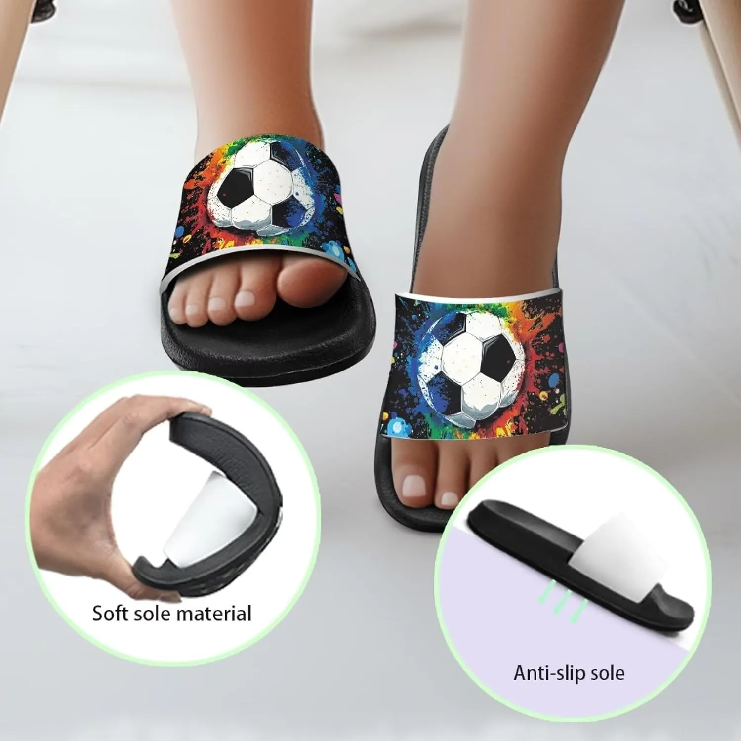 Girls Boys Slide Sandals Kids Summer Comfortable Slippers Slip On for Outdoor Beach Pool Shower Fit Little Big Kids
