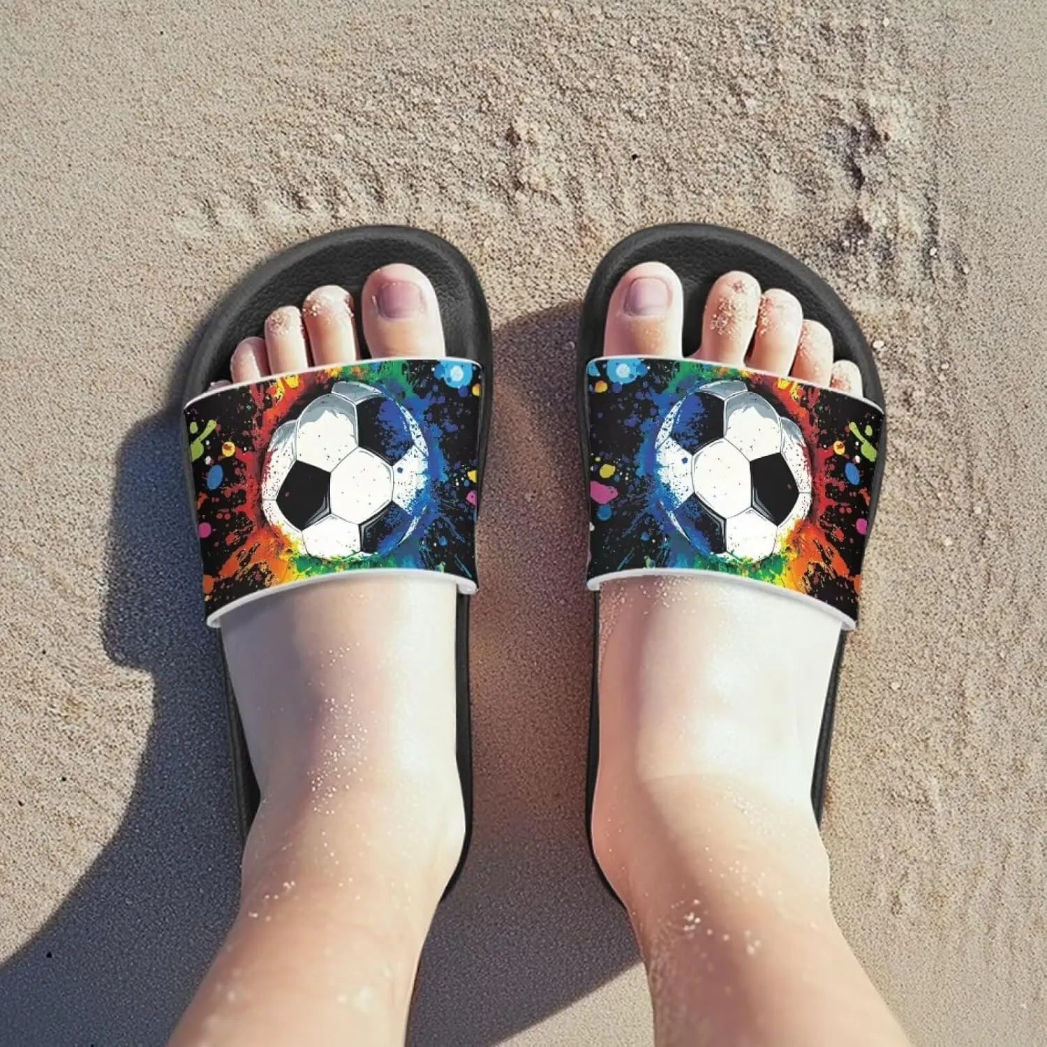 Girls Boys Slide Sandals Kids Summer Comfortable Slippers Slip On for Outdoor Beach Pool Shower Fit Little Big Kids