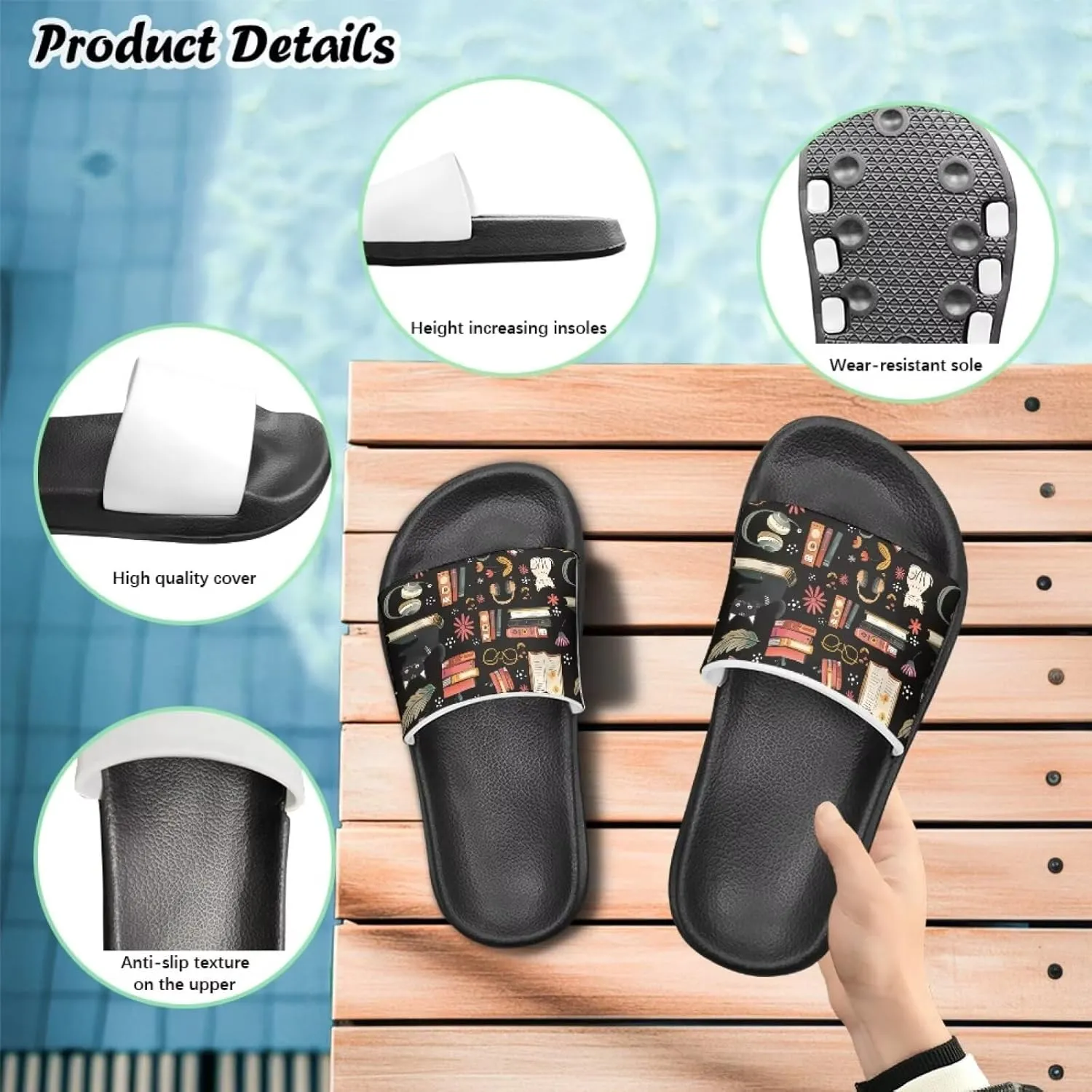 Girls Cloud Slides for Kids Cartoon Sandals Unisex Comfortable Non-slip Shower Shoes Thick Sole for Indoor & Outdoor Gifts