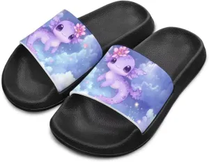Girls Slide Sandals Lightweight Kids Summer Slippers with EVA Sole