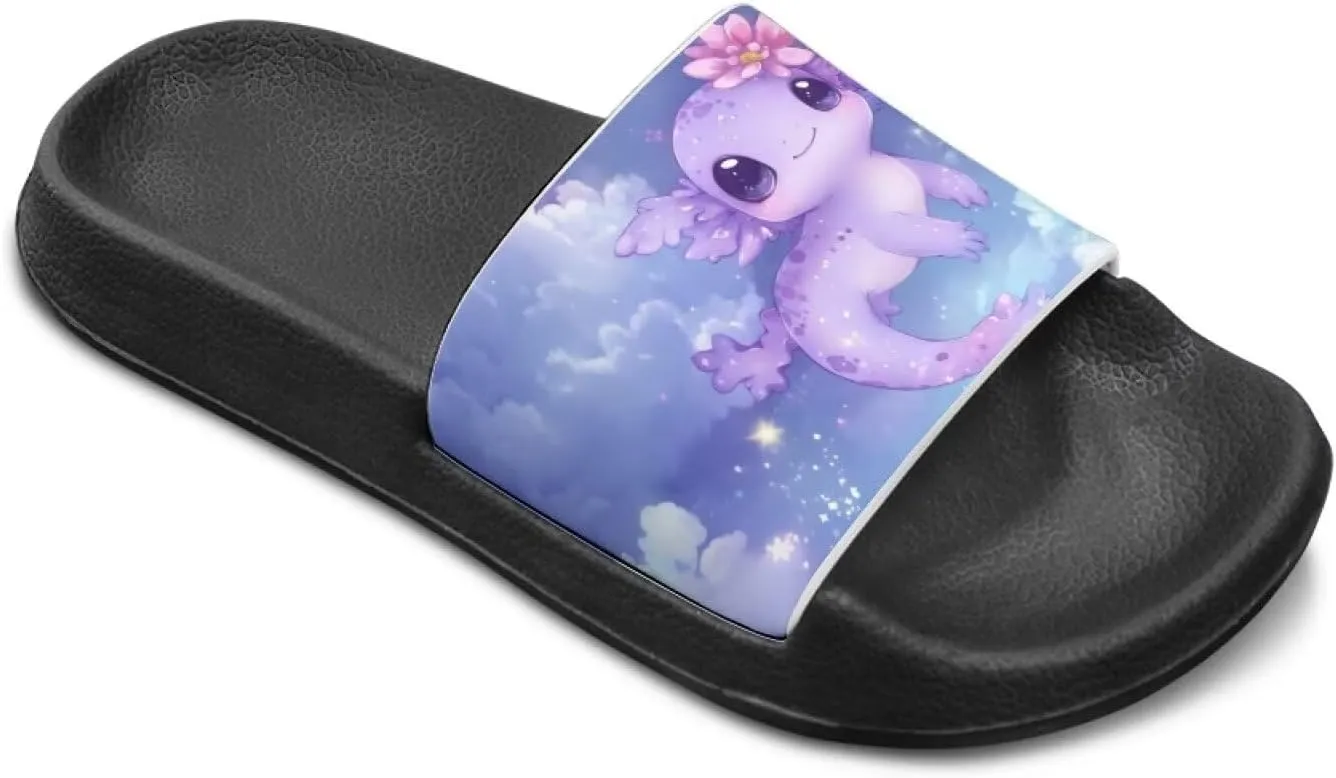 Girls Slide Sandals Lightweight Kids Summer Slippers with EVA Sole