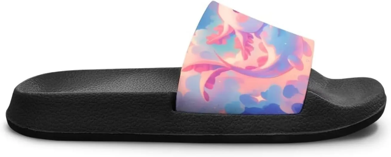 Girls Slide Sandals Summer Shoes for Kids Open Toe Beach Slides Lightweight Non Slip Shower Slippers