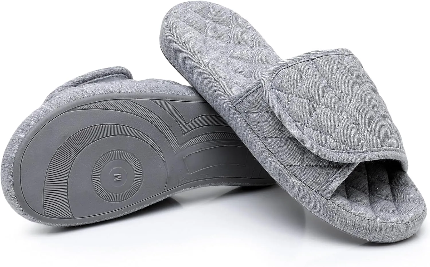 Git-up Womens Orthotic Slippers with Arch Support for Plantar Fasciitis Pain Relief,Open Toe Adjustable Memory Foam Slide House Slippers