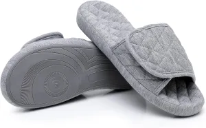 Git-up Womens Orthotic Slippers with Arch Support for Plantar Fasciitis Pain Relief,Open Toe Adjustable Memory Foam Slide House Slippers