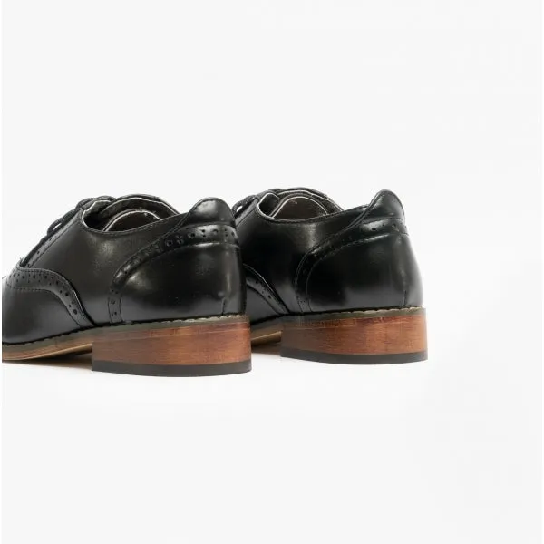 Goor FRANCIS JNR Boys Oxford Lace Up Shoes Black
