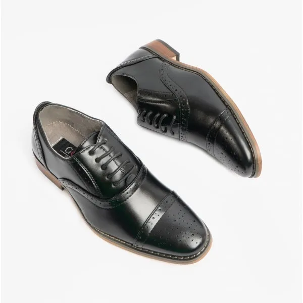 Goor FRANCIS JNR Boys Oxford Lace Up Shoes Black