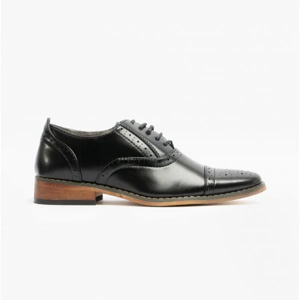 Goor FRANCIS JNR Boys Oxford Lace Up Shoes Black