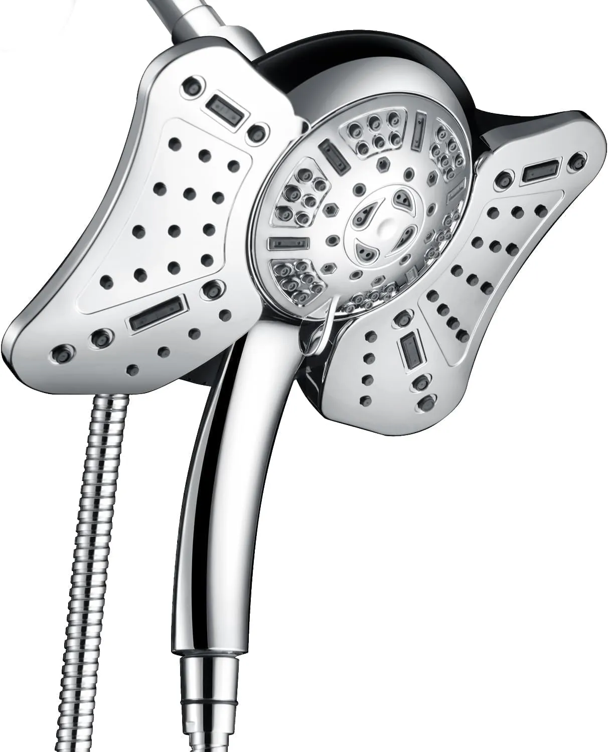 GRICH 2.5GPM Shower Head with Handheld Spray Combo: 2 in 1 Rainfall Shower Heads high pressure & Handheld Shower Head, 9 Spray Modes/Settings Detachable Shower Head with 60 Inch Hose