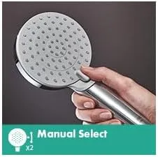 hansgrohe Vernis Blend 11-inch 3-Spray Handshower with Slide Bar and Hose, Rain, IntenseRain, Handheld Shower Head System in Matte Black, 04970670
