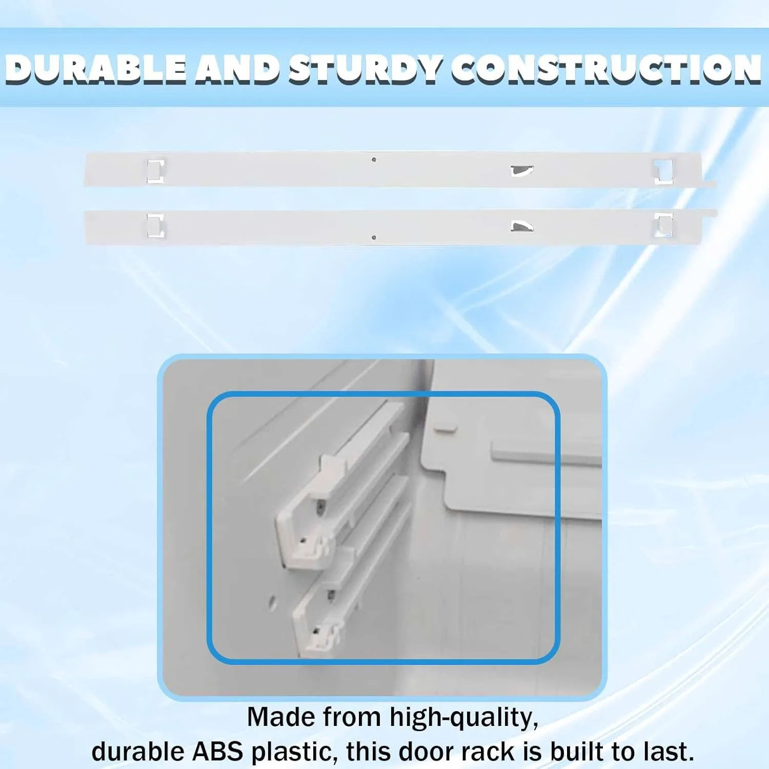 HECASA Slide Draw Support Rail Rack Set Replacement for 240530601 (Left) 240530701 (Right) 917557 AP2116589 PS430916 917558 AP2116590 PS430917 Compatible with Frigidaire Refrigerator