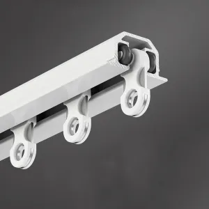Hidden Ceiling Curtain Track, Room/Dividers/Now Ceiling Curtain Track Set-Comes with Track Shower Curtain Rail Recessed(Color:White,Size:700cm(22.96ft))