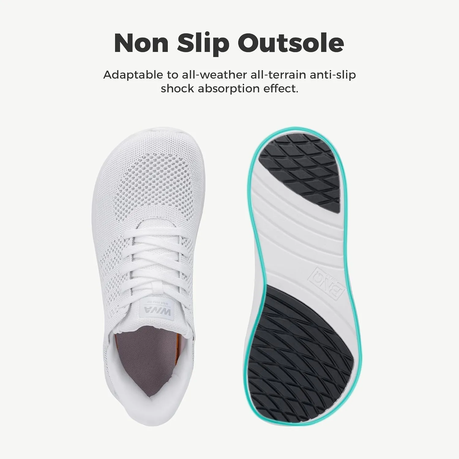 IIV Mens Wide Toe Box Walking Shoes | Zero Drop Sole | Arch Support Insole | Wide Minimalist Slip On Tennis Sneakers