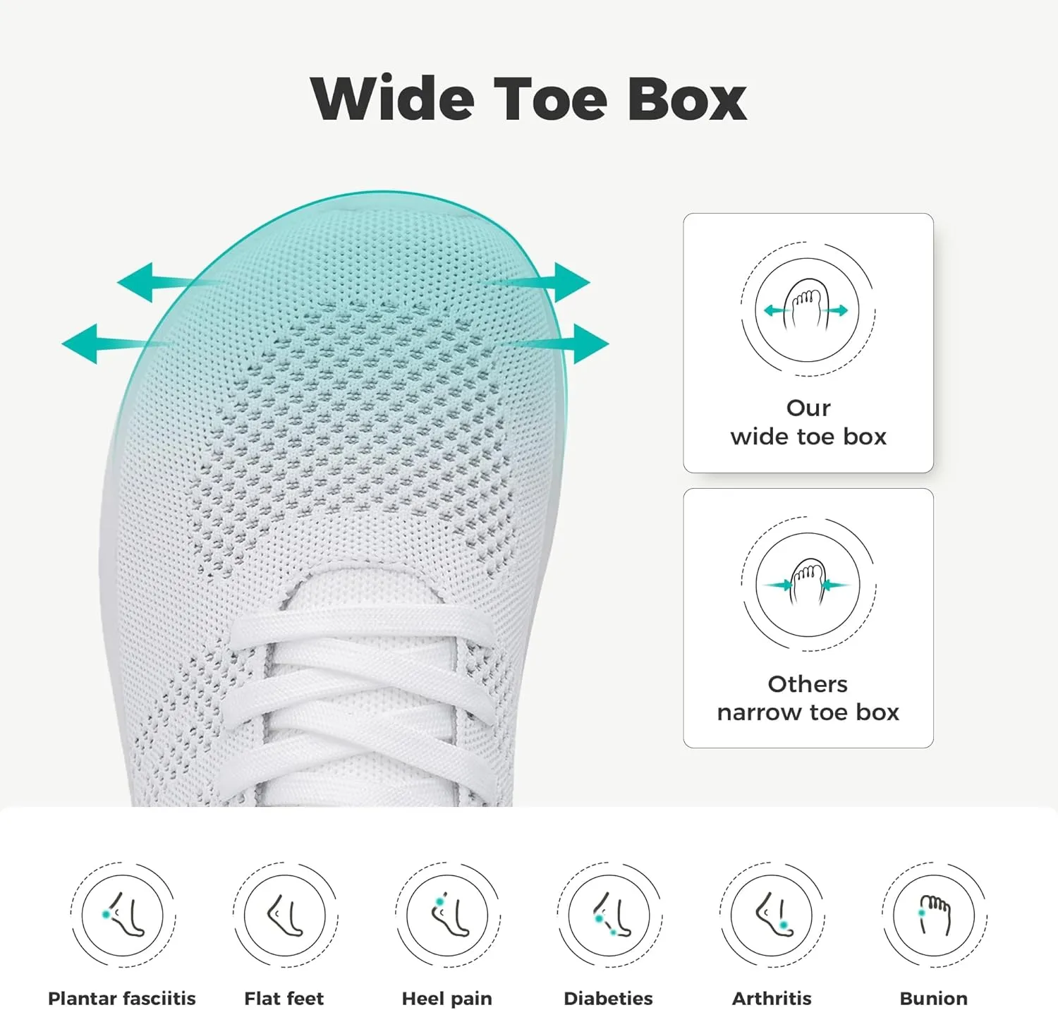 IIV Mens Wide Toe Box Walking Shoes | Zero Drop Sole | Arch Support Insole | Wide Minimalist Slip On Tennis Sneakers