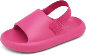 INMINPIN Toddler Boys Girls Slides Sandals Comfort Beach Pool Shower Slippers with Elastic Back Strap