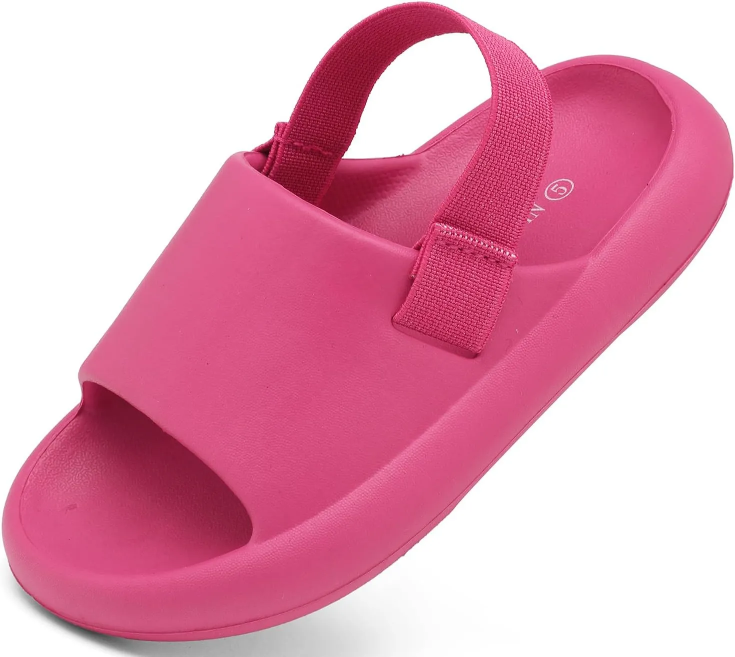 INMINPIN Toddler Boys Girls Slides Sandals Comfort Beach Pool Shower Slippers with Elastic Back Strap