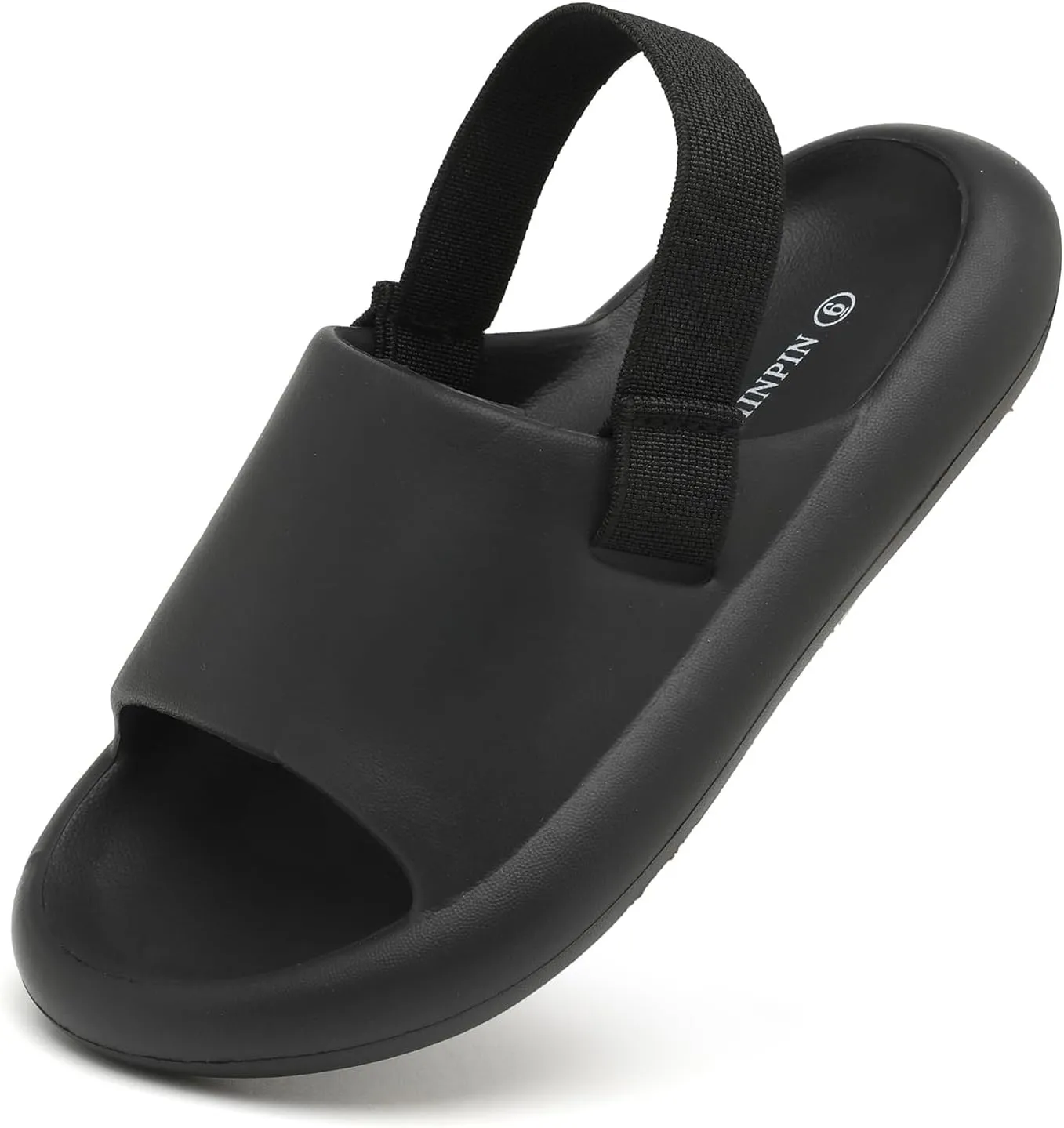 INMINPIN Toddler Boys Girls Slides Sandals Comfort Beach Pool Shower Slippers with Elastic Back Strap
