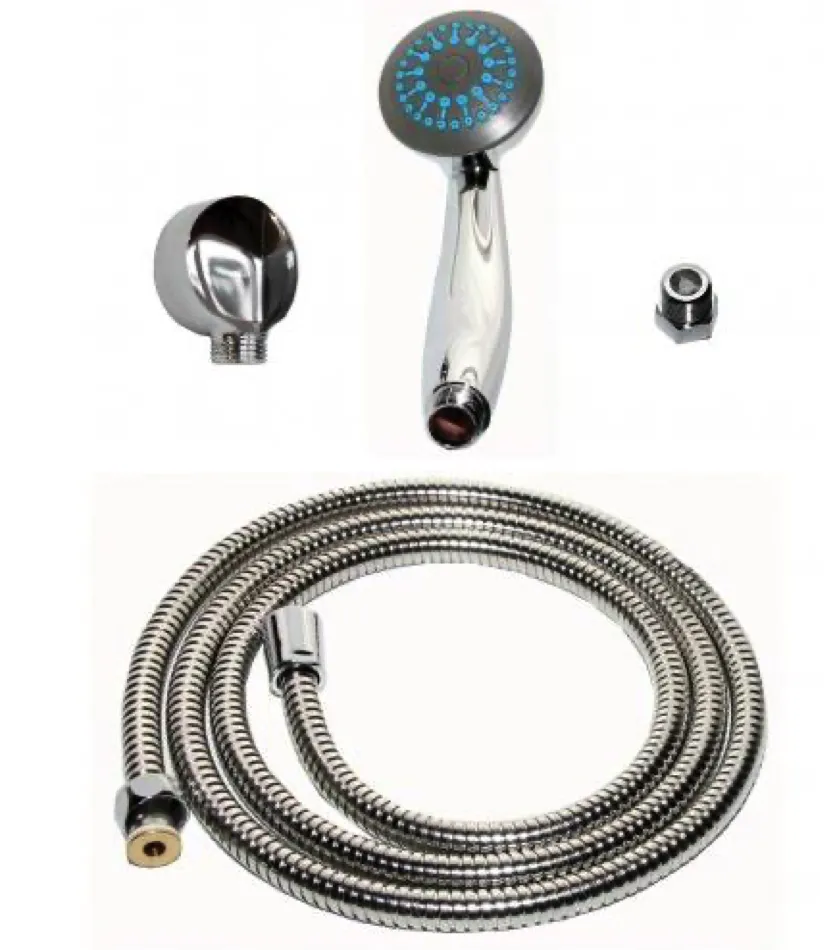 JD Macdonald Chrome Shower Kit 1.5m S'Steel Hose