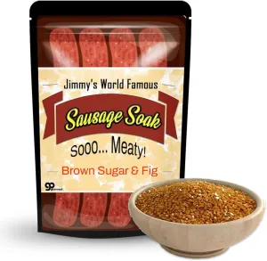 Jimmy’s Sausage Soak Bath Salts - Premium Bath Soak for Men - Brown Sugar and Fig Fragrance Shower Gift for Meat Lovers, Funny Stocking Stuffers and Gift Baskets for Dad Boyfriend Husband