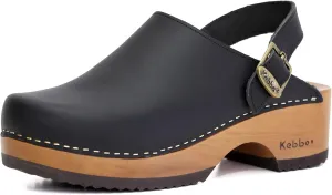 Kebba - Handmade Wooden Clog Mules, Marianne
