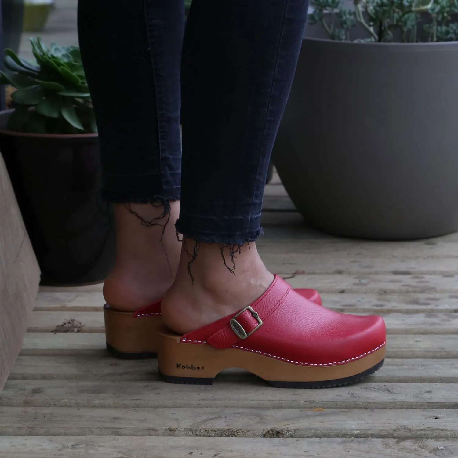 Kebba - Handmade Wooden Clog Mules, Marianne