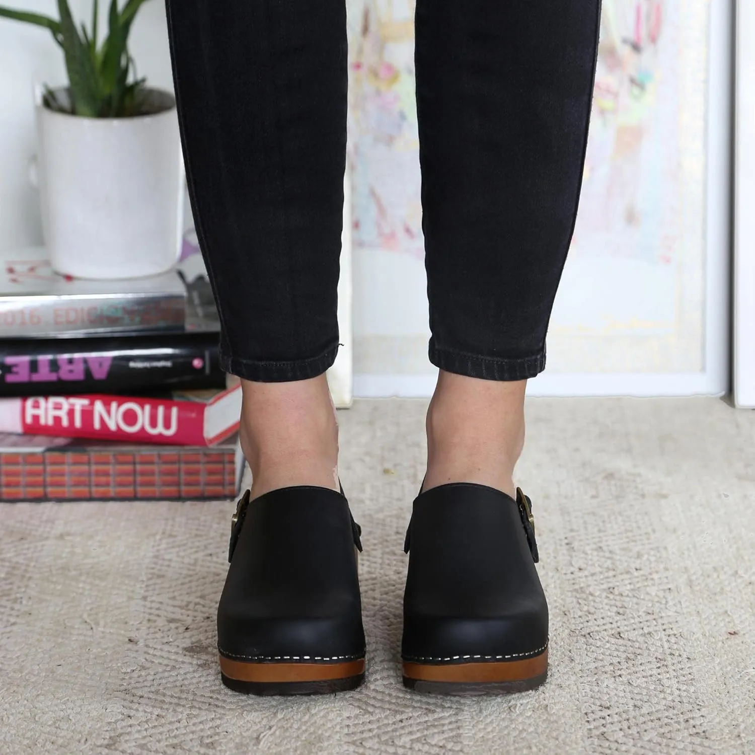 Kebba - Handmade Wooden Clog Mules, Marianne