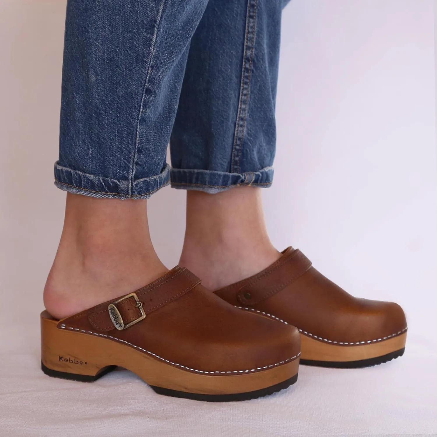 Kebba - Handmade Wooden Clog Mules, Marianne