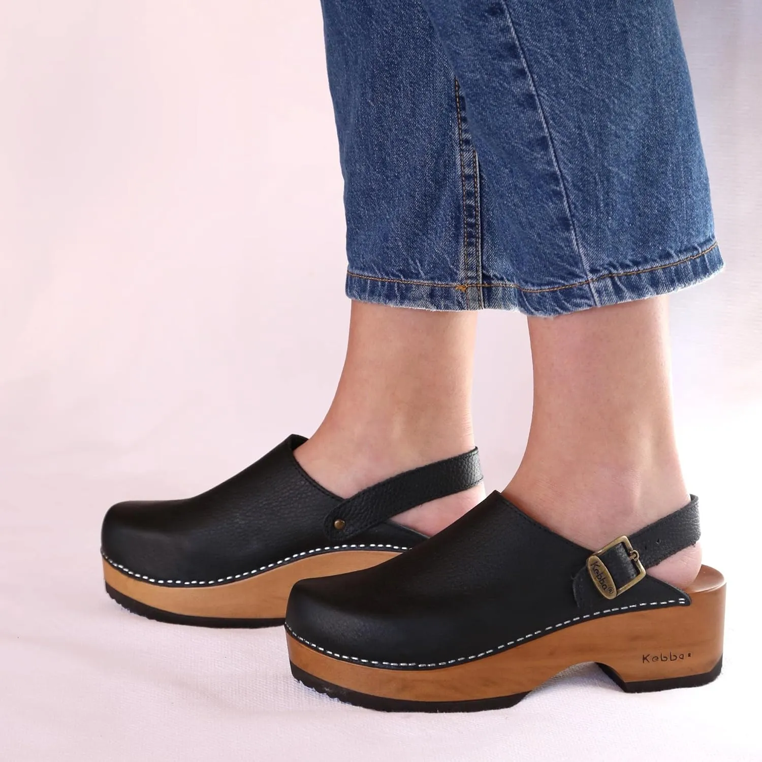 Kebba - Handmade Wooden Clog Mules, Marianne