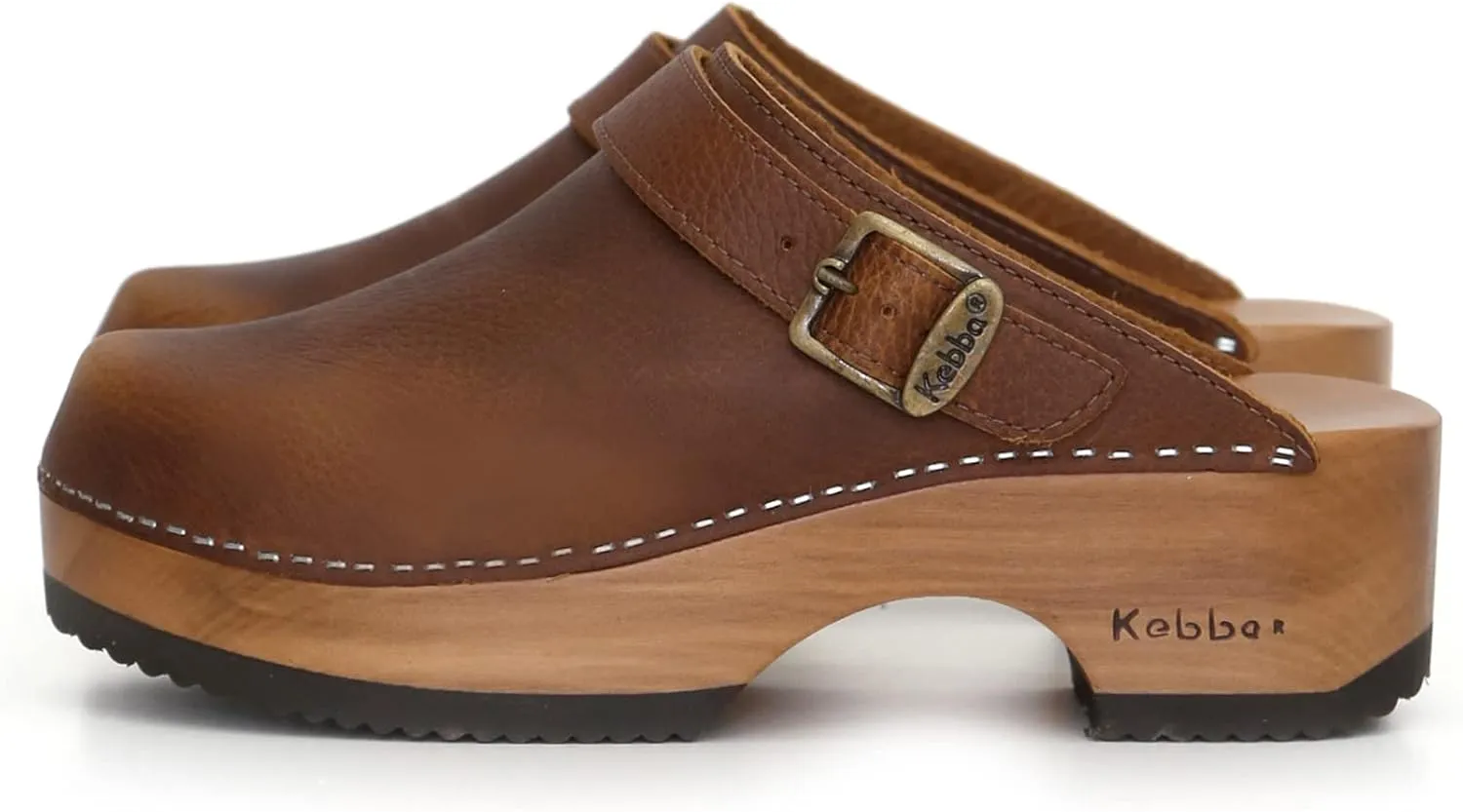 Kebba - Handmade Wooden Clog Mules, Marianne