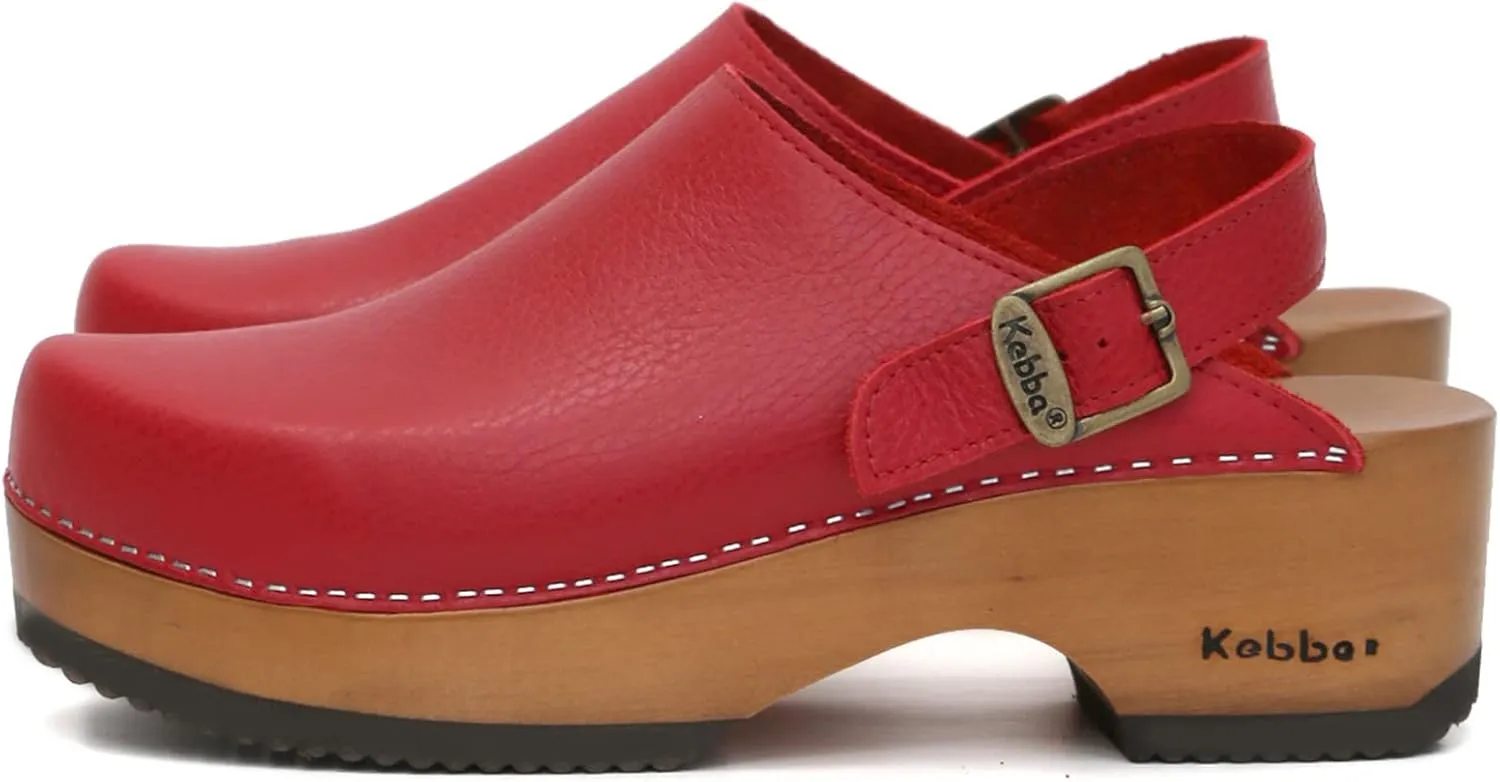 Kebba - Handmade Wooden Clog Mules, Marianne