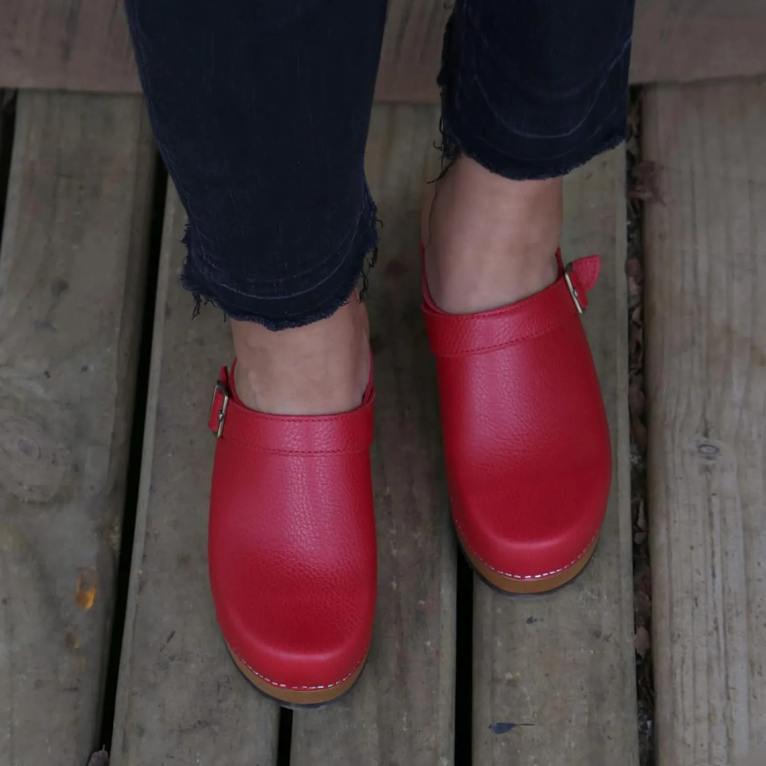 Kebba - Handmade Wooden Clog Mules, Marianne