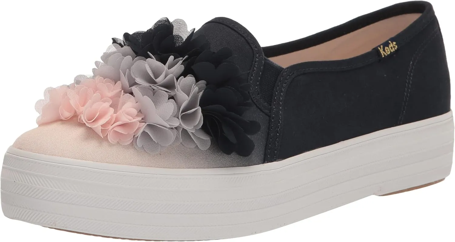Keds Women's Triple Decker Metallic Stripe Fashion Sneaker