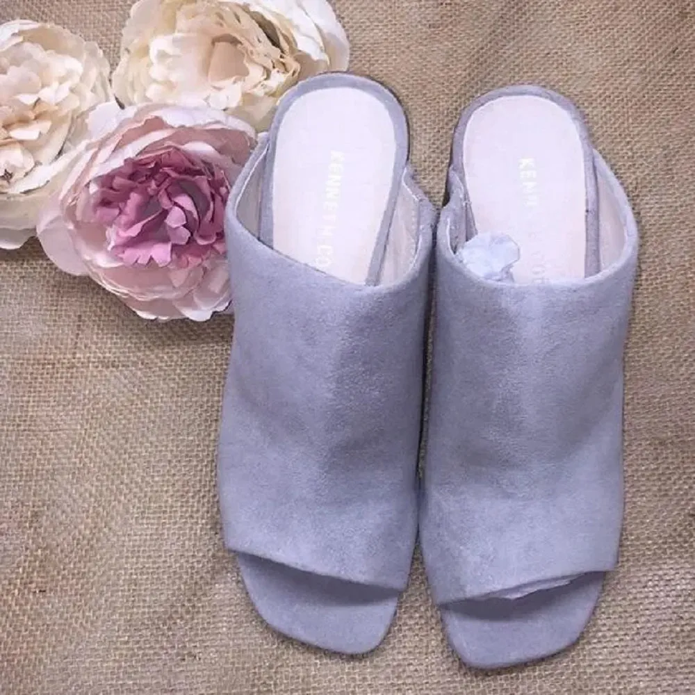 Kenneth Cole Grey Suede mules 5.5M
