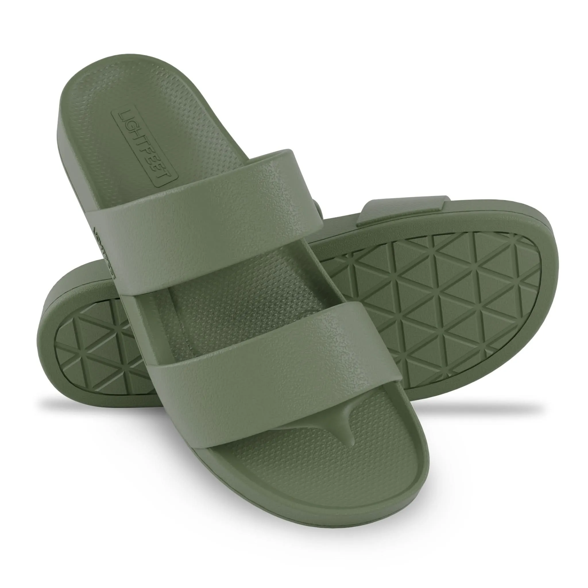 Khaki - Double Strap Slides