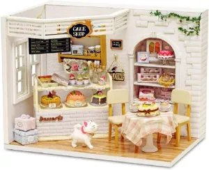 Kisoy Romantic and Cute Dollhouse Miniature DIY House Kit Creative Room Perfect DIY Gift for Friends,Lovers and Families (Cake Diary)