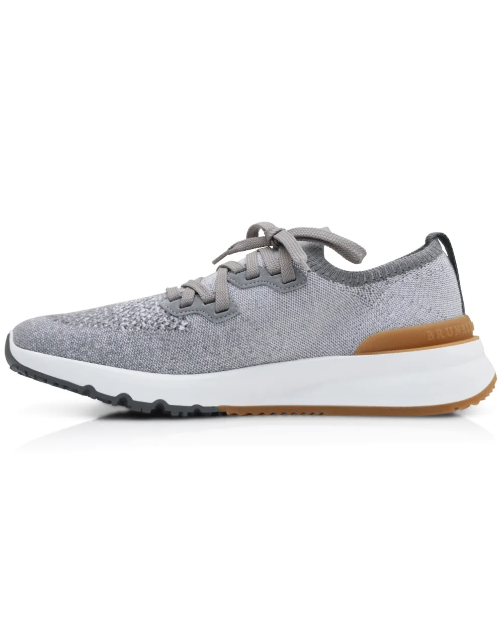 Knit Sneaker in Grey and White