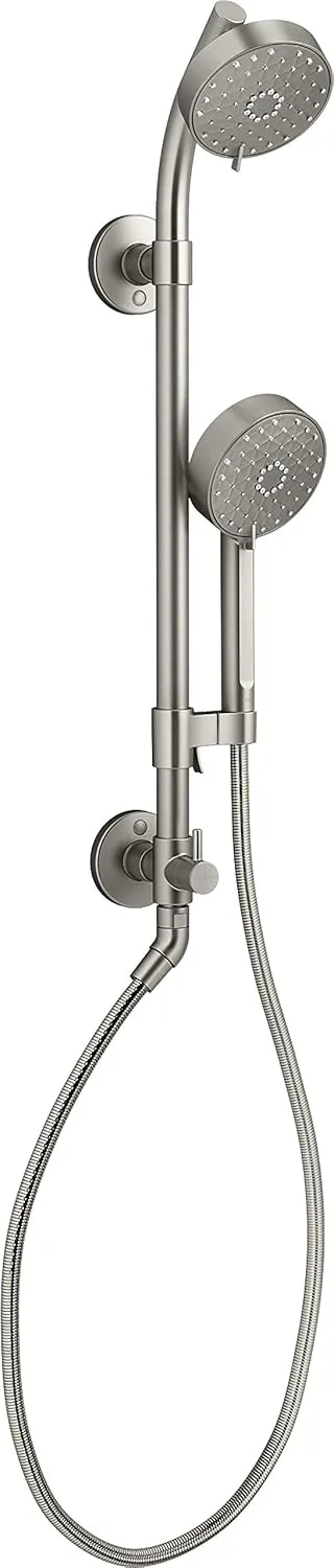 Kohler, 76471-G-BN, Awaken 1.75 GPM Retrofit Shower - Includes Shower Head, Hand Shower, Slide Bar, and Hose, Vibrant Brushed Nickel