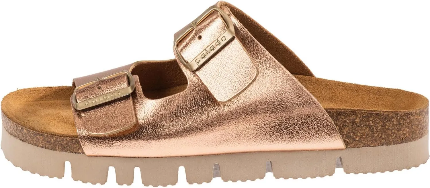 Korfu PL Women's Mules Outdoor & Slippers with Adjustable Straps, Platform Shoes with Fine Suede Sole, Sandals with Natural Cork Sole