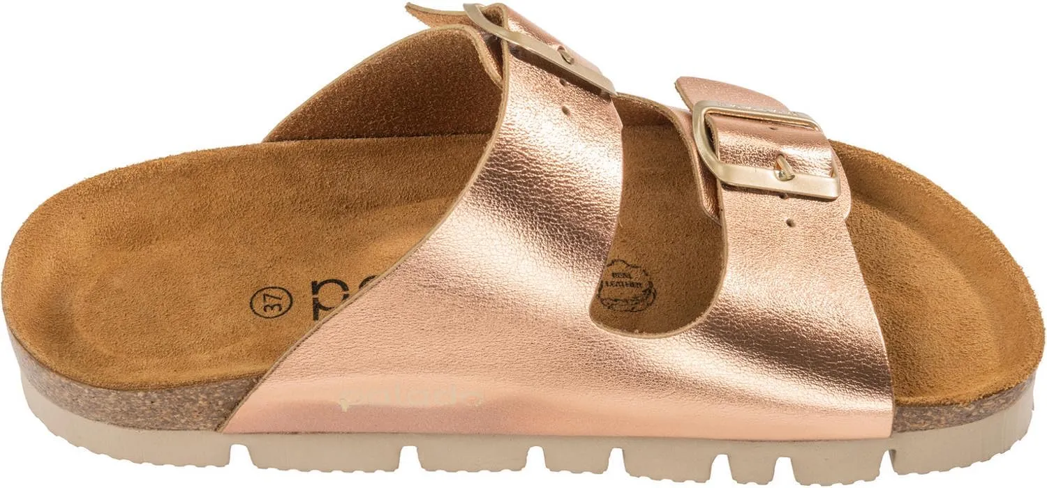 Korfu PL Women's Mules Outdoor & Slippers with Adjustable Straps, Platform Shoes with Fine Suede Sole, Sandals with Natural Cork Sole