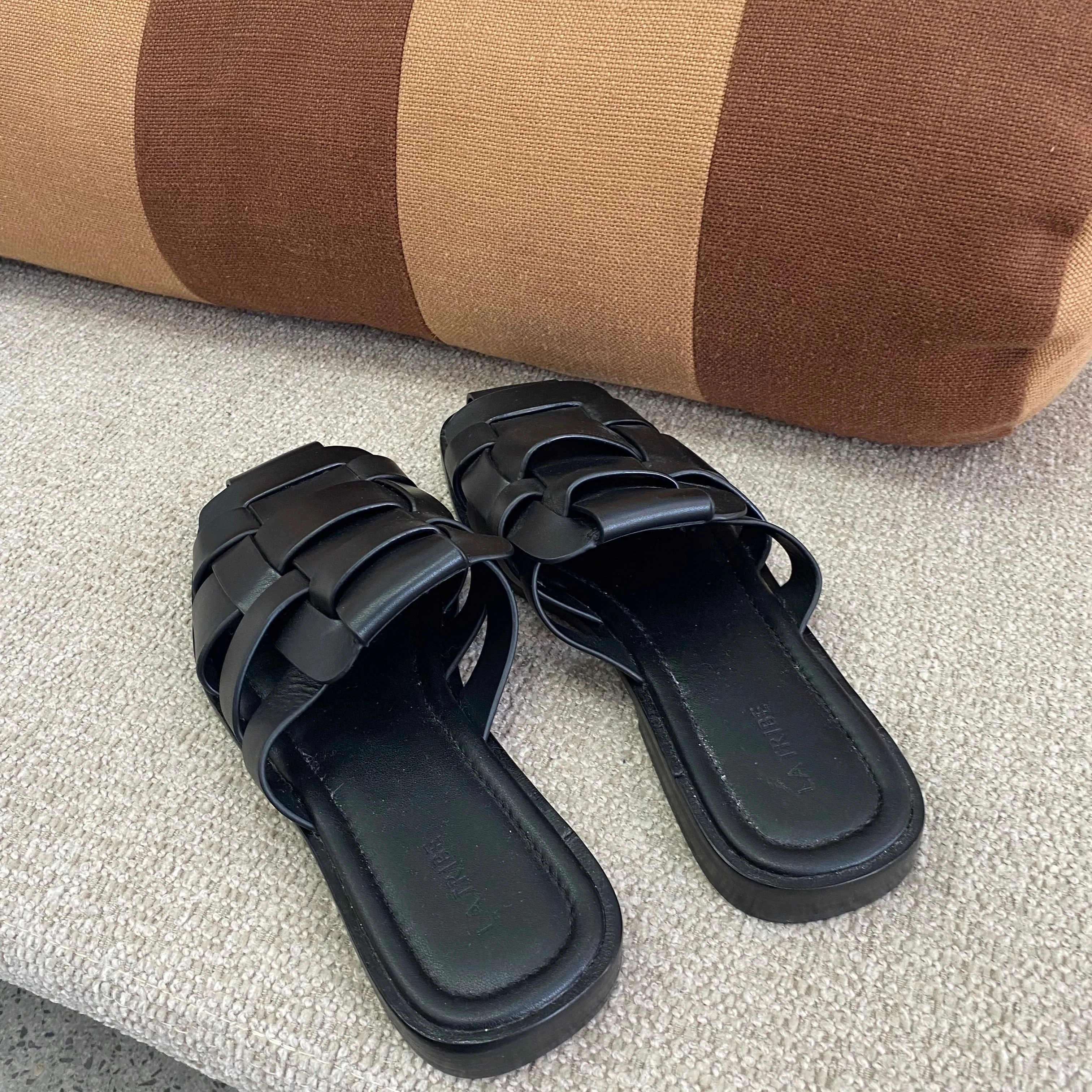 La Tribe Leather Fisherman Mule - Size 41