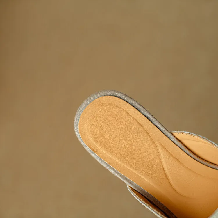 Ladies Round Toe Metal Bit Detail Flat Loafers