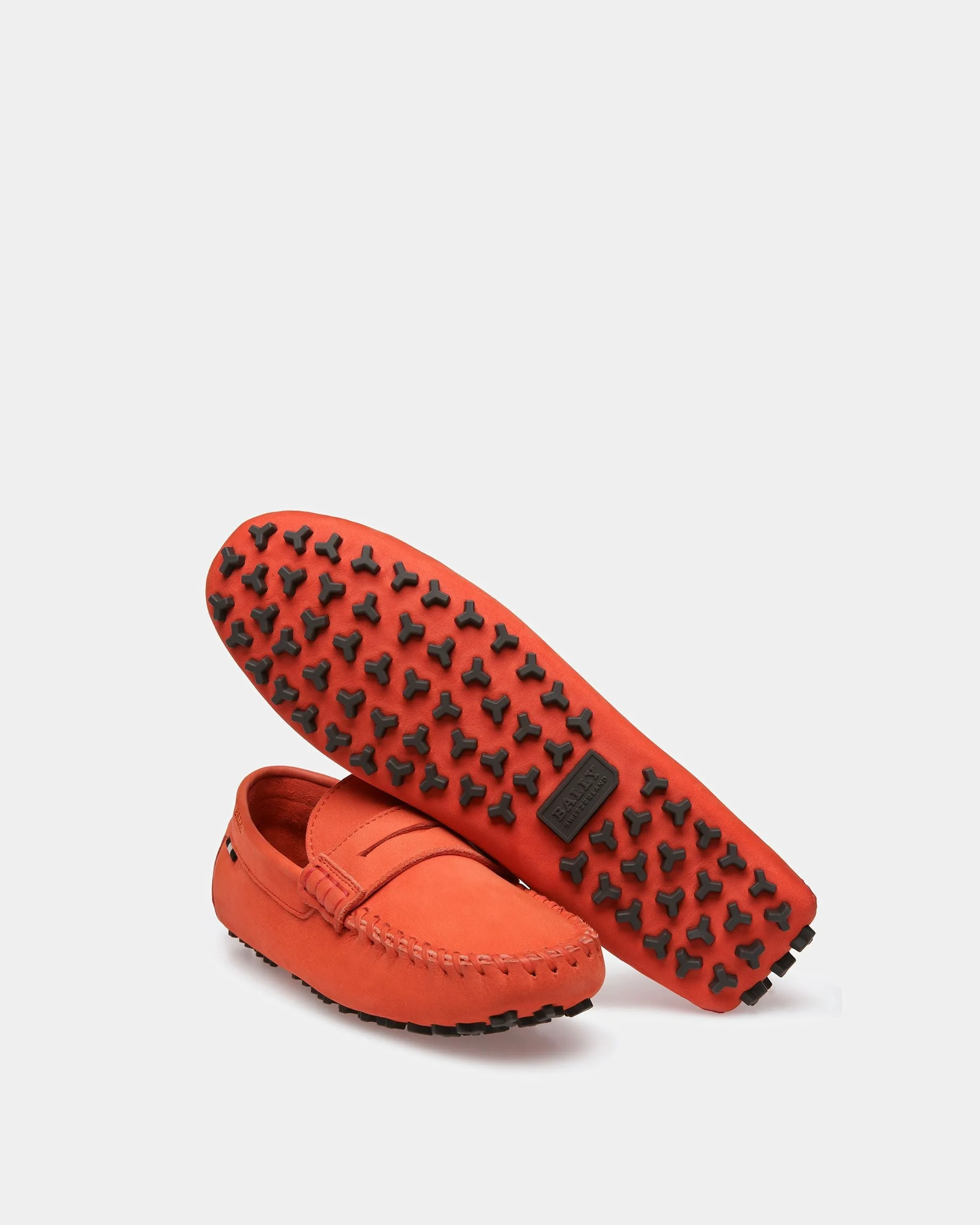 Lamby Leather Drivers In Orange