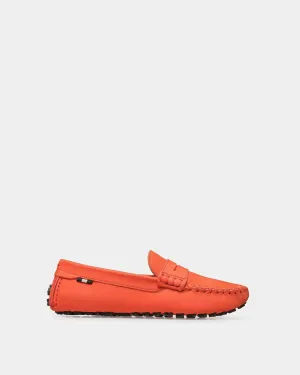 Lamby Leather Drivers In Orange