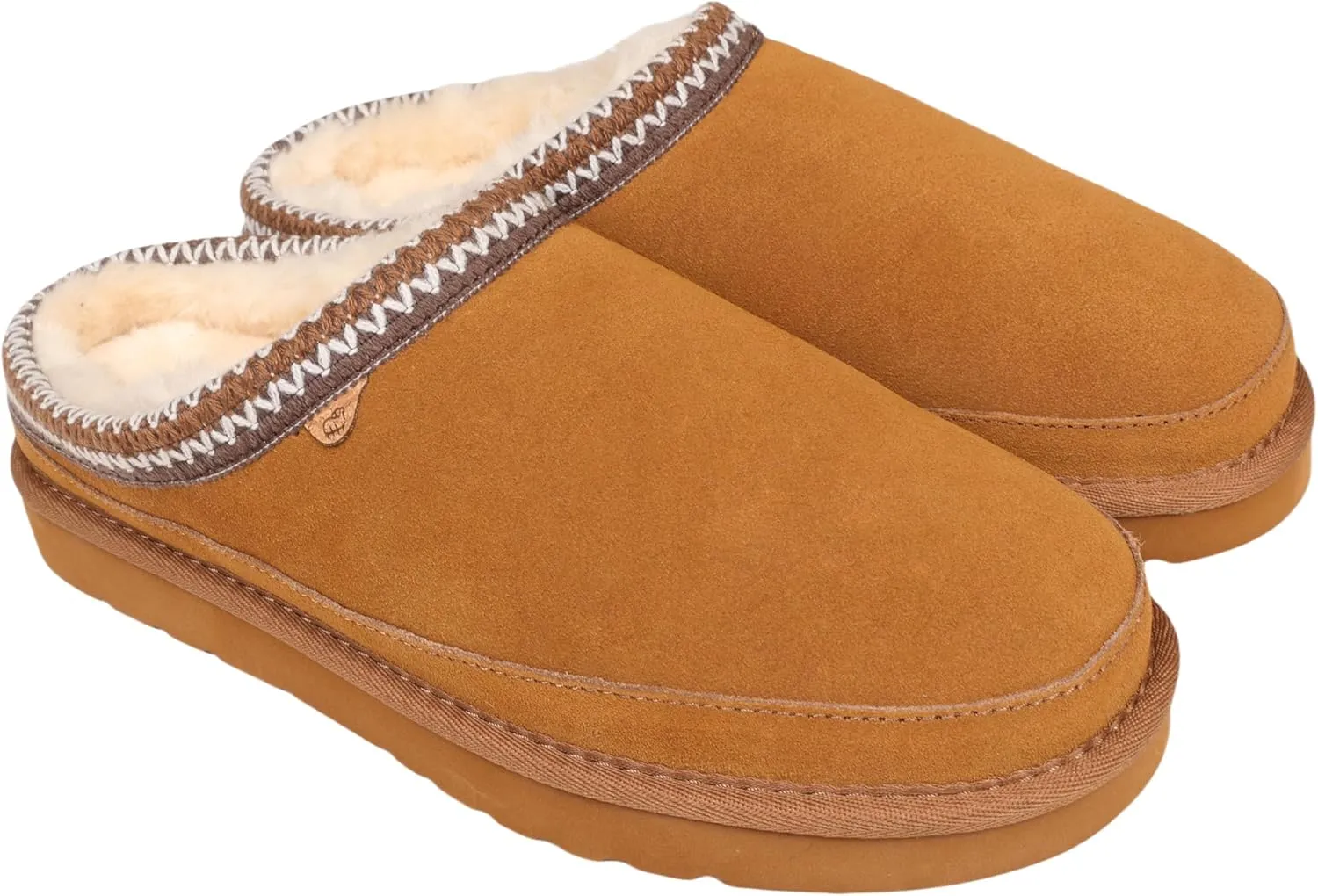 Lamo Men's Jaden Clogs for Men - Premium Men’s Footwear in Suede with Faux Fur Lining and Memory Foam Footbed - Durable Rubberlon Outsole Clogs for Men