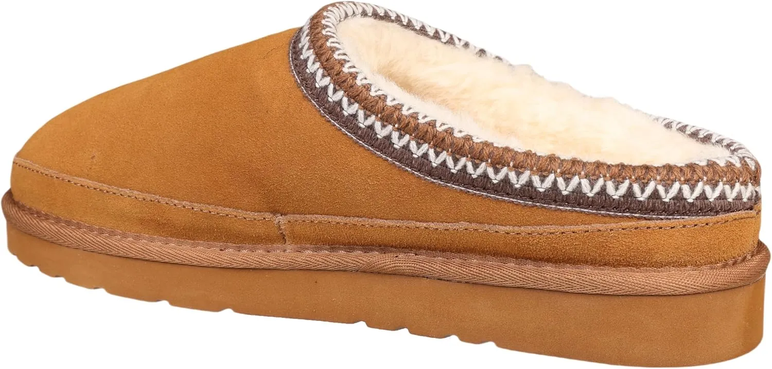 Lamo Men's Jaden Clogs for Men - Premium Men’s Footwear in Suede with Faux Fur Lining and Memory Foam Footbed - Durable Rubberlon Outsole Clogs for Men