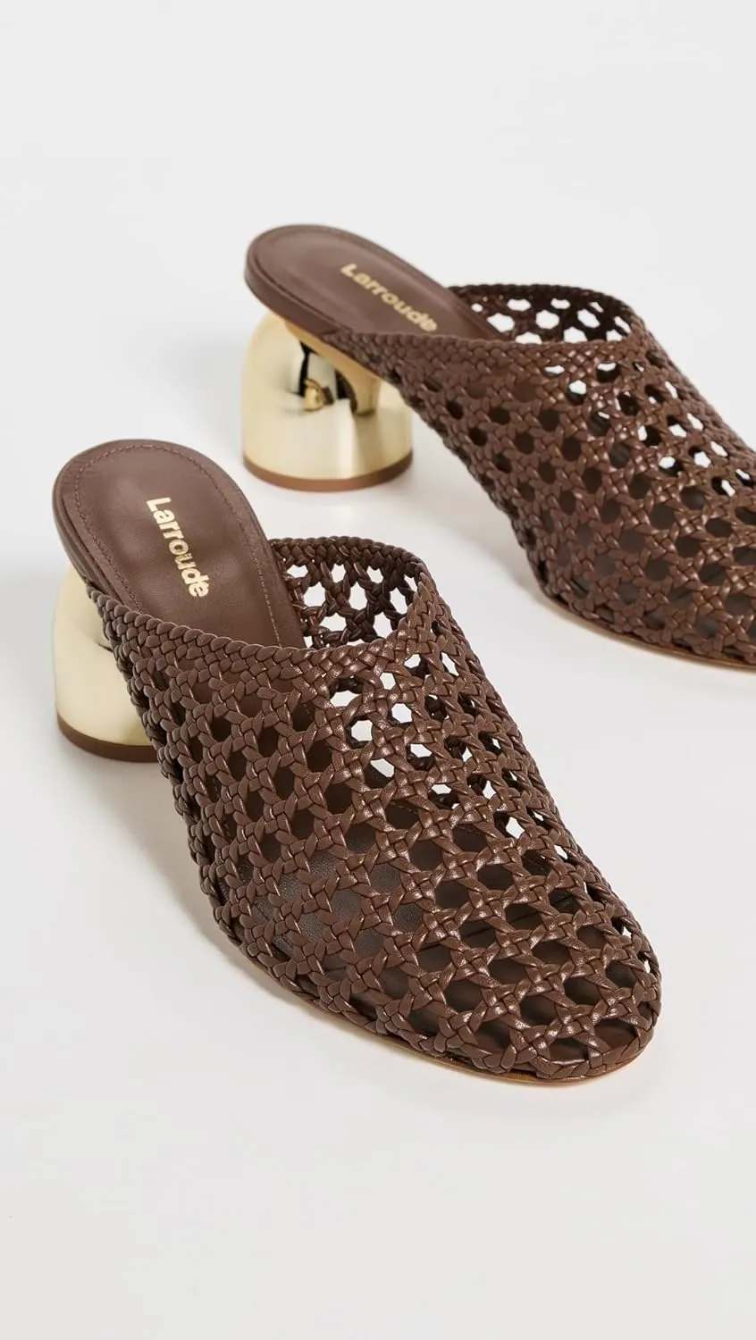 Larroudé Women's Dew Drop Macrame Mules