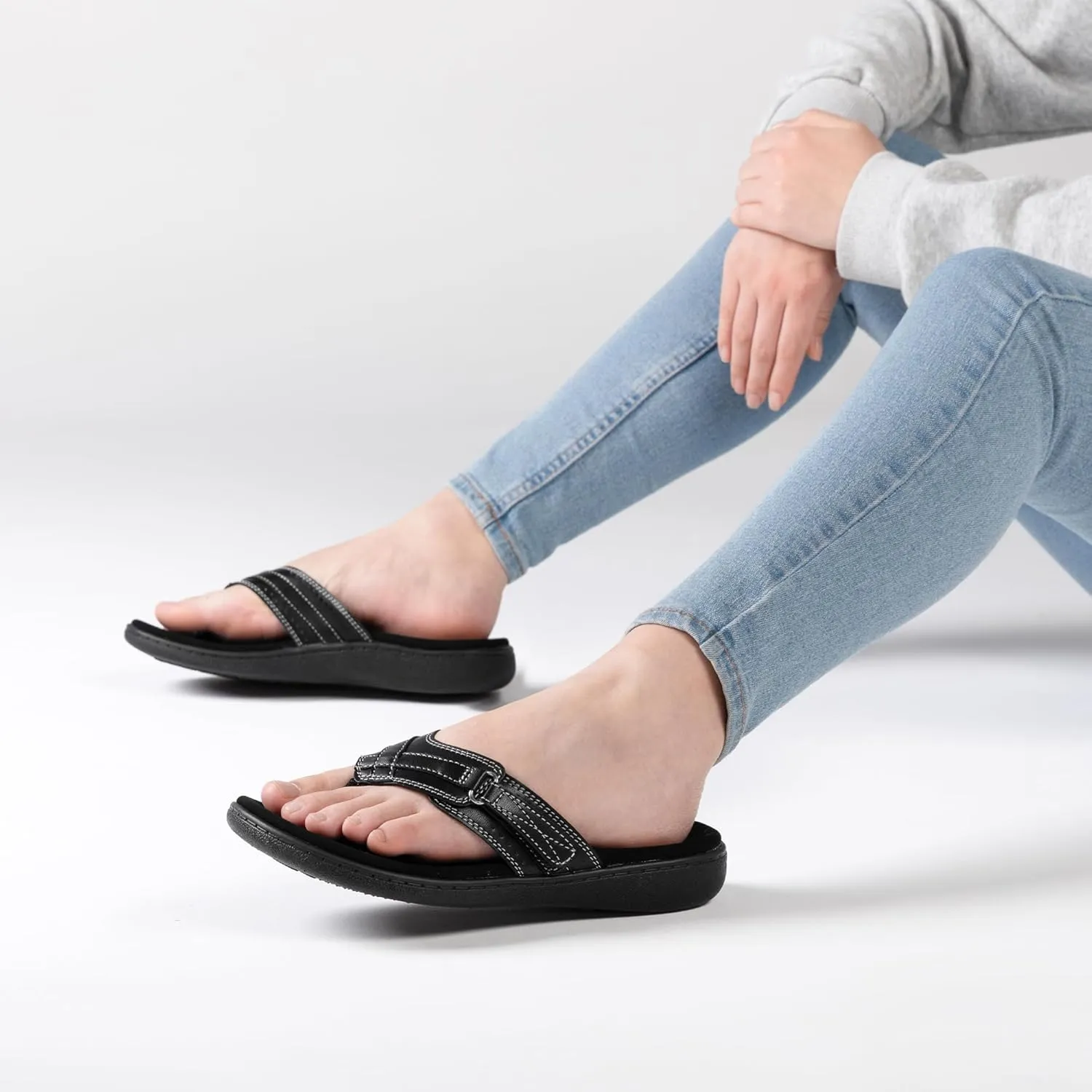 LazyStep Women's Orthotic Slide Sandals, Lightweight Flip Flops, Athletic Slip On with Arch Support