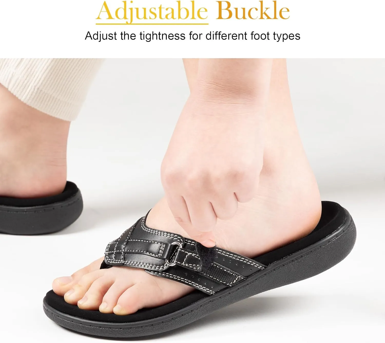 LazyStep Women's Orthotic Slide Sandals, Lightweight Flip Flops, Athletic Slip On with Arch Support