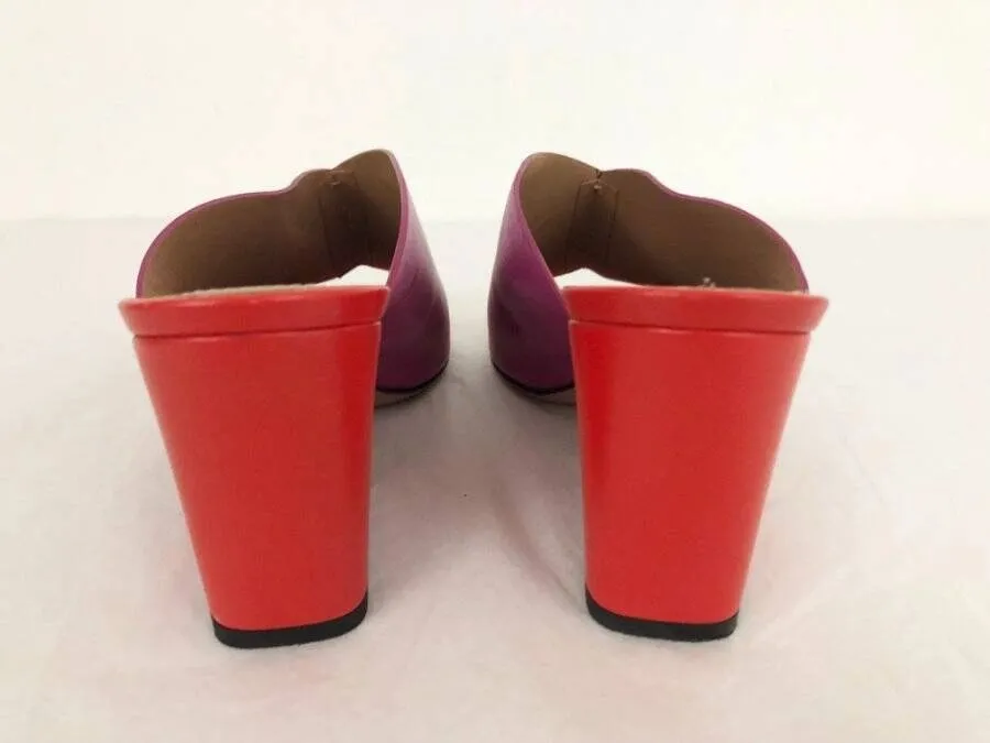 Lewit Color-Block Mules Size 39.5 It (9.5 Us)