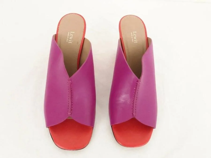 Lewit Color-Block Mules Size 39.5 It (9.5 Us)
